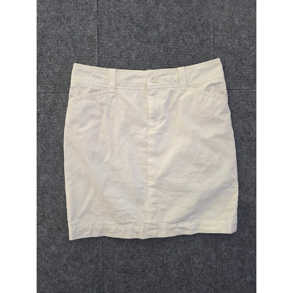 Lilly Pulitzer White MiniSkirt Sz 2 Preppy Cute Minimalist Euro Summer Cotton